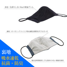 Muat gambar ke penampil Galeri, Denim Mask SETTO Water Absorbent Quick Drying Gauze-type Indigo Blue- Approx. 14?~23cm BMASK004 [Direct from Japan]
