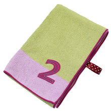 将图片加载到图库查看器，?yIMABARI Towel?z mama&amp;me NUMBER-COLOR Kids Face Towel  (Length 28?~ Width 65cm) Light Green (NO.2)
