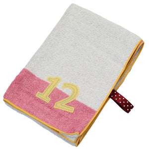 ?yIMABARI Towel?z mama&me NUMBER-COLOR Kids Face Towel  (Length 28?~ Width 65cm) Pink (NO.12)