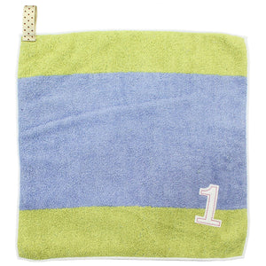 ?yIMABARI Towel?z mama&me NUMBER-COLOR Kids Hand Towel (Length 28?~ Width 29cm) Light Blue (NO.1)