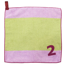 Load image into Gallery viewer, ?yIMABARI Towel?z mama&amp;me NUMBER-COLOR Kids Hand Towel (Length 28?~ Width 29cm) Light Green (NO.2)
