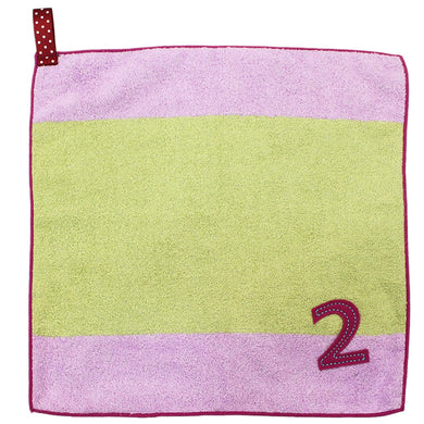 ?yIMABARI Towel?z mama&me NUMBER-COLOR Kids Hand Towel (Length 28?~ Width 29cm) Light Green (NO.2)