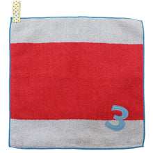 Laden Sie das Bild in den Galerie-Viewer, ?yIMABARI Towel?z mama&amp;me NUMBER-COLOR Kids Hand Towel (Length 28?~ Width 29cm) Red (NO.3)
