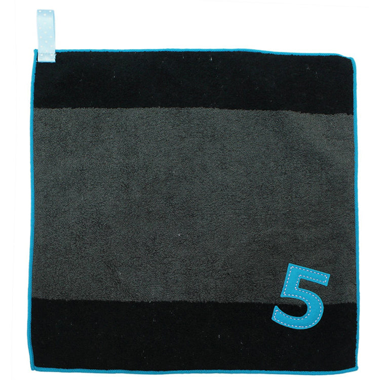 IMABARI Towel mama&me NUMBER-COLOR Kids Hand Towel (Length 28 x Width 29cm) Dark Grey (NO.5)