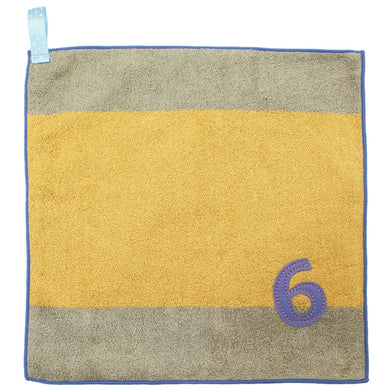 IMABARI Towel mama&me NUMBER-COLOR Kids Hand Towel (Length 28 x Width 29cm) Yellow (NO.6)