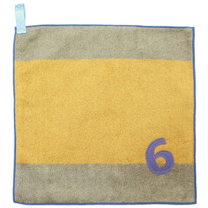 IMABARI Towel mama&me NUMBER-COLOR Kids Hand Towel (Length 28 x Width 29cm) Yellow (NO.6)