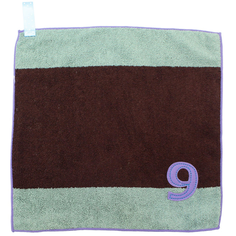 ?yIMABARI Towel?z mama&me NUMBER-COLOR Kids Hand Towel (Length 28?~ Width 29cm) Chocolate (NO.9)