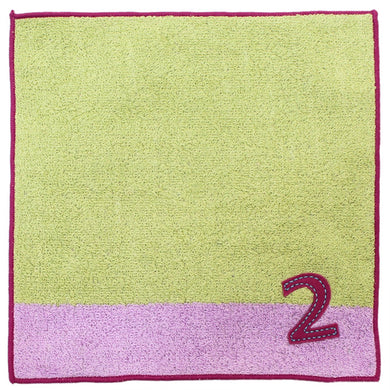 ?yIMABARI Towel?z mama&me NUMBER-COLOR Kids Handkerchief (Length 20?~ Width 20cm) Light Green (NO.2)