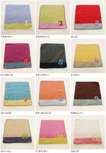 Load image into Gallery viewer, IMABARI Towel mama&amp;me NUMBER-COLOR Kids Handkerchief (Length 20 x Width 20cm) Red (NO.3)
