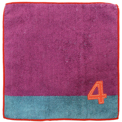 ?yIMABARI Towel?z mama&me NUMBER-COLOR Kids Handkerchief (Length 20?~ Width 20cm) Violet (NO.4)