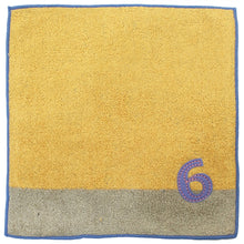 Load image into Gallery viewer, IMABARI Towel mama&amp;me NUMBER-COLOR Kids Handkerchief (Length 20 x Width 20cm) Yellow (NO.6)
