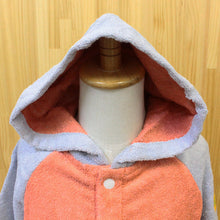 Load image into Gallery viewer, ?yIMABARI Towel?z mama&amp;me NUMBER-COLOR Kids Bathrobe S (Size: Length Approx. 48?~ Width 39cm) Salmon Pink (NO.8)
