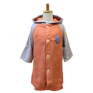 ?yIMABARI Towel?z mama&me NUMBER-COLOR Kids Bathrobe S (Size: Length Approx. 48?~ Width 39cm) Salmon Pink (NO.8)