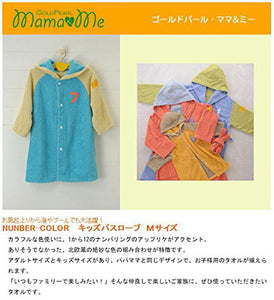 ?yIMABARI Towel?z mama&me NUMBER-COLOR Kids Bathrobe M (Size: Length Approx. 60?~ Width 42cm) Red (NO.3)