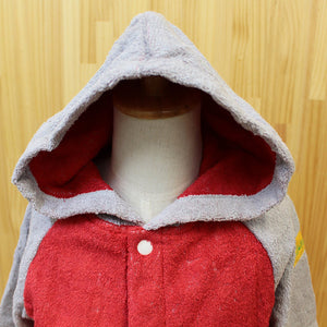 ?yIMABARI Towel?z mama&me NUMBER-COLOR Kids Bathrobe M (Size: Length Approx. 60?~ Width 42cm) Red (NO.3)