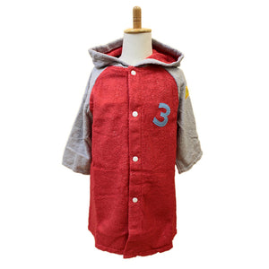 ?yIMABARI Towel?z mama&me NUMBER-COLOR Kids Bathrobe M (Size: Length Approx. 60?~ Width 42cm) Red (NO.3)