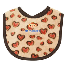 Load image into Gallery viewer, IMABARI Towel MY FAIR BABY ANIMAL-HEART Bib Hook-style Design Side Close (Neck Opening Size Approx. 26cm) Animals Design
