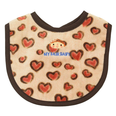 IMABARI Towel MY FAIR BABY ANIMAL-HEART Bib Hook-style Design Side Close (Neck Opening Size Approx. 26cm) Animals Design