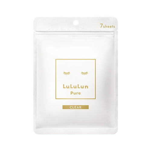 Lululun Pure White Beauty Face Sheet Mask 7 Pieces (Transparent Clear Whitening)