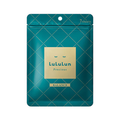 LULULUN PRECIOUS FACE MASK GREEN - 7 PCS, Japan Bestselling Beauty Face Mask (Skin Balance)