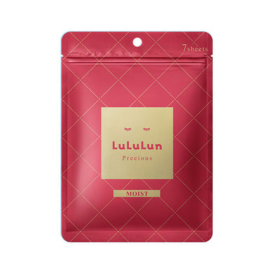 LULULUN PRECIOUS FACE MASK RED (Strong Moisturizing) - 7 PCS,  Japan Bestselling Beauty Face Mask (Skin Moist)