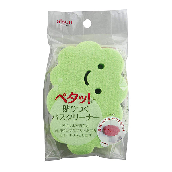 AISEN Bathroom Stick-on Cleaning Sponge Green