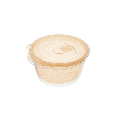 IWASAKI INDUSTRY Vegetable Boiler Microwave Food Container Round A-048 YO Orange