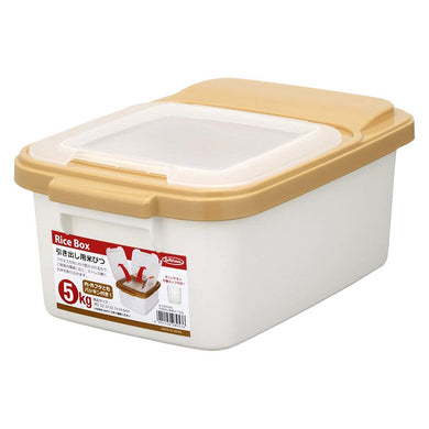 Iwasaki Industry  Rice Container Storage Bin for Drawer 5kg With Airtight Seal B-2895PA