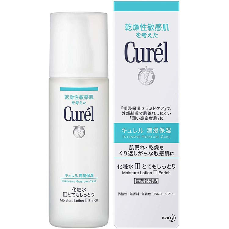 Curel Moisture Care Toner III Enrich Very Moist, 150ml, Japan No.1 Brand for Sensitive Skin Care