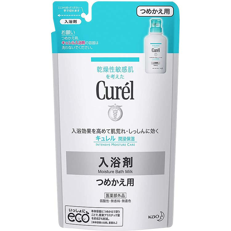 Curel Moisture Care Bath Milk Refill 420ml, Japan No.1 Brand for Sensitive Skin Care (Suitable for Infants/Baby)