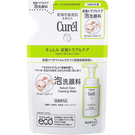 Curel Sebum Care Foaming Face Wash Cleanser Refill 130ml, Japan No.1 Brand for Sensitive Skin Care