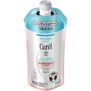 Curel Moisture Care Hair Conditionar Refill 340ml, Japan No.1 Brand for Sensitive Skin Care, Weakly Acidic/Fragrance Free/Color Free