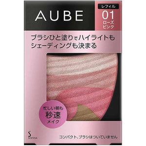 Kao Sofina AUBE Blush One Coat Cheek 01 Refill Pink 5.7g