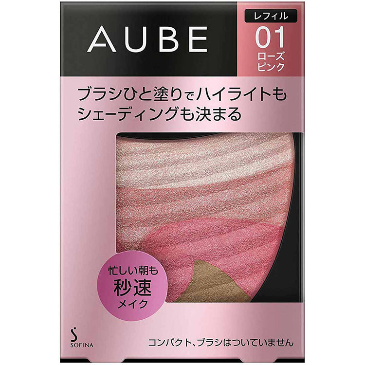 Kao Sofina AUBE Blush One Coat Cheek 01 Refill Pink 5.7g