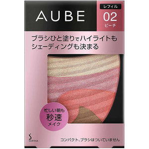 Kao Sofina AUBE Brush Blush Cheek 02 Refill Peach 5.7g
