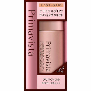 Kao Prima Vista Natural Glow Lasting Liquid Foundation 30ml PO3 Pink Ocher 03 