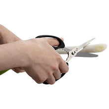 将图片加载到图库查看器，KAI Sekimagoroku Compact Kitchen Scissors With Cap Made In Japan Black Approx. 16×8.9×1cm 
