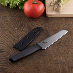 KAI Sekimagoroku Kitchen Knife Compact Knife with Sheath Black Approx. 24×3.8×1.3cm 