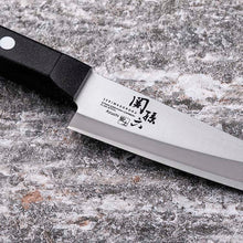Load image into Gallery viewer, KAI Sekimagoroku Azuchi Petty Petite Utilty Small Knife Kitchen Knife Made In Japan Silver 120mm 
