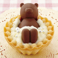 将图片加载到图库查看器，Baking Accessory Tart Tartlet Decoration Chocolate Silicon Mould Type Bathing Cute Bear 3D Design Cake Figurine

