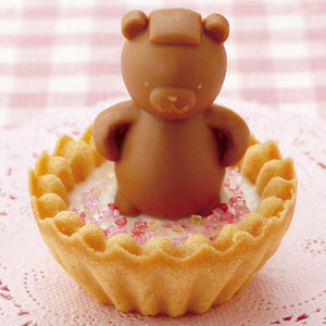 Baking Accessory Tart Tartlet Decoration Chocolate Silicon Mould Type Bathing Cute Bear 3D Design Cake Figurine