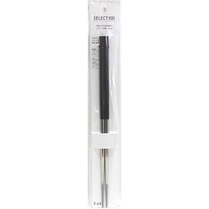 KAI SELECT100 Stainless Steel Chopsticks Black 33cm