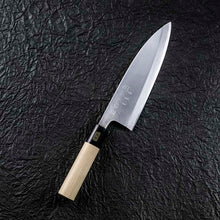 Laden Sie das Bild in den Galerie-Viewer, KAI Sekimagoroku Kinju Honko Kitchen Knife Japanese Kitchen Knife Pointed Carver Made In Japan Silver 180mm 
