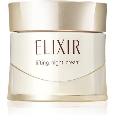 Elixir Shiseido Lift Night Cream W Moisturizing Wrinkle Aging Care Dry Small Wrinkles 40g