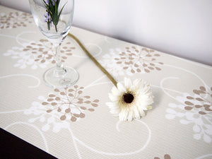 [Made in Japan]  DECOOR Interior Cloth Table Runner Dot Beige