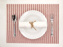 Load image into Gallery viewer, [Made in Japan]  DECOOR Interior Cloth Table Runner Natural Stripe Red

