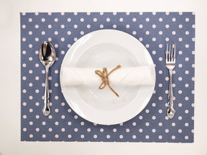 [Made in Japan]  DECOOR Interior Cloth Table Runner Point Dots Blue