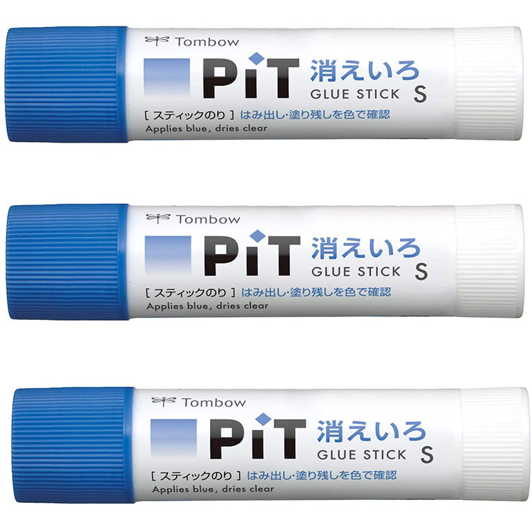 Tombow Pencil Glue Stick Disappearing (Color) PITS 3 Pieces