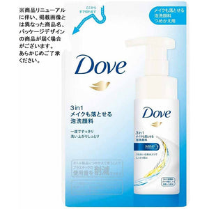 Dove 3-in-1 Makeup Remover Foam Facial Cleanser Refill 120ml