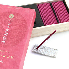 将图片加载到图库查看器，Oedo-Koh Incense &amp; Mini Ceramic Holder - Peony Tree 60 Sticks

